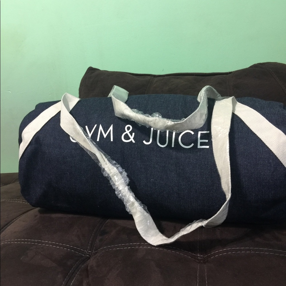Denim gym bag